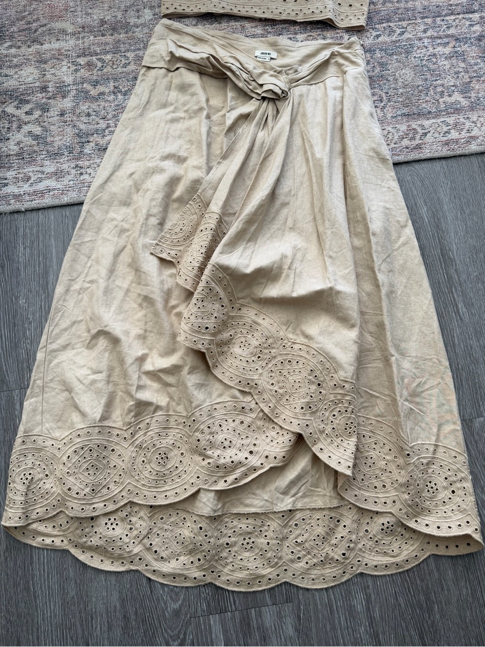 Jason Wu Linen Ruffle Embellishment Two Piece Set - Picture 3 of 13